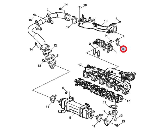 Uszczelka egr Volvo fe3 22259734