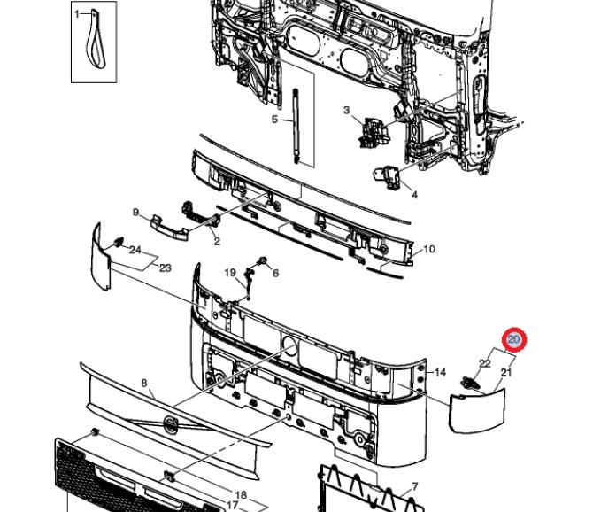 Narożnik atrapy lewy FH4 23462398
