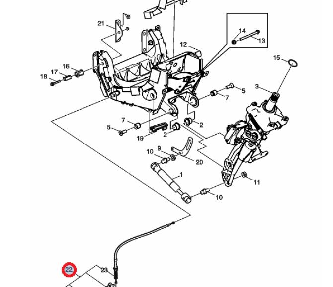 Pedał z linka kierownicy