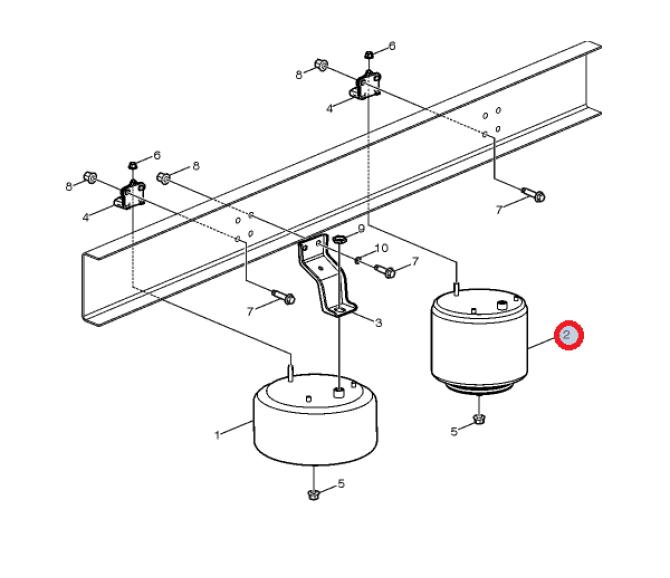 Poduszka zawieszenia osi