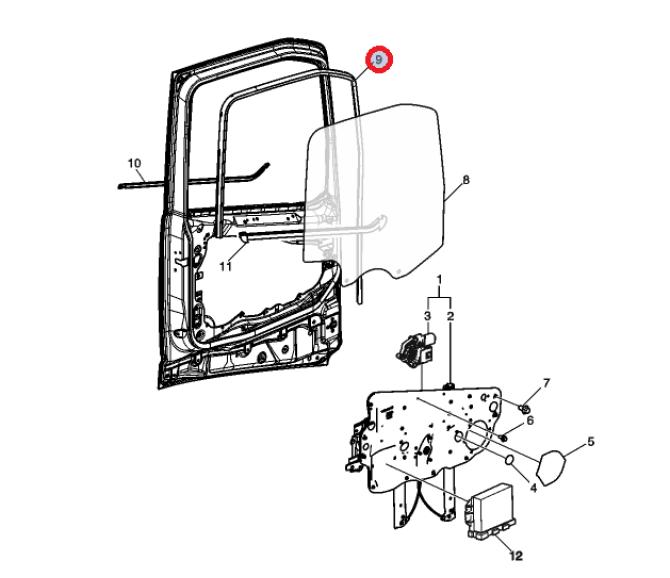 Uszczelnienie drzwi prawych 82178202