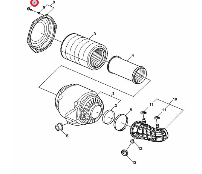 Śruba m8x25 filtra pow.
