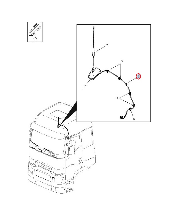 Wiązka CB radia Renault Truck 7423250469