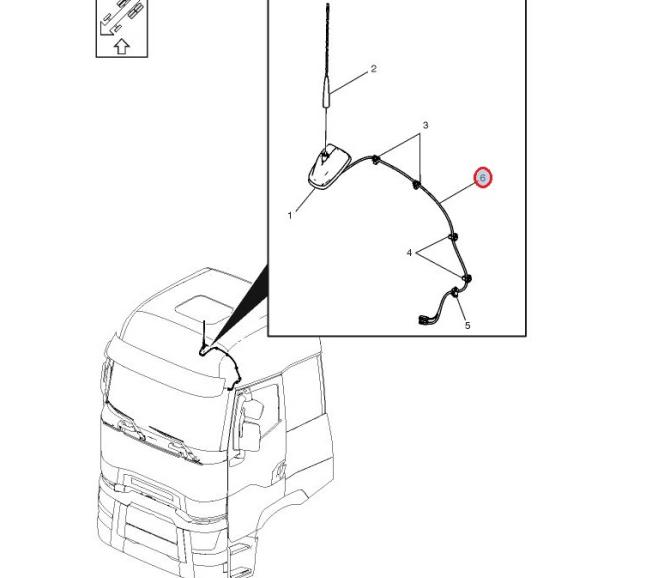 Wiązka CB radia Renault Truck 7423250469