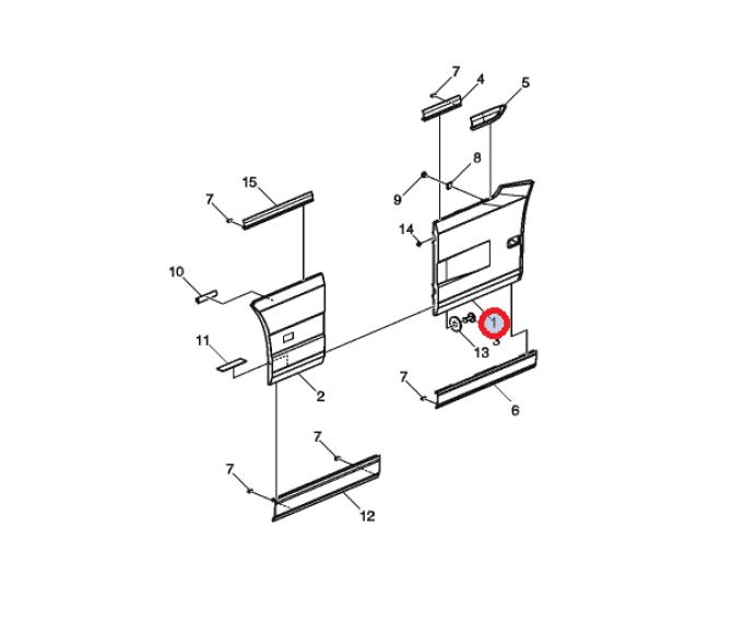 Spojler przedni prawy 82454538