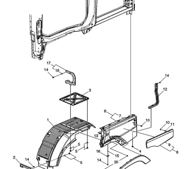 Listwa nadkola lewa FH4 84004961