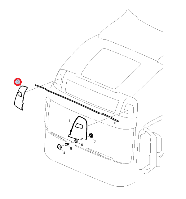 Panel lampy dachowej prawy FH4 84055681