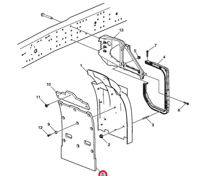 Błotnik podwozie lewy 84160721