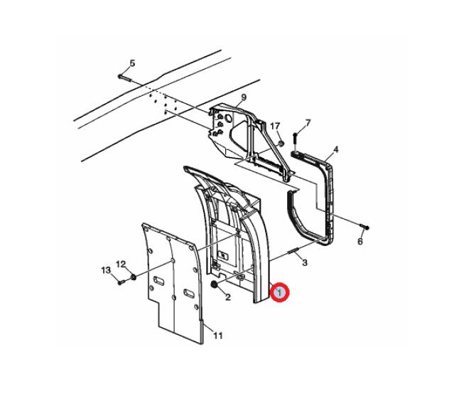 Błotnik podwozie prawy 82645202