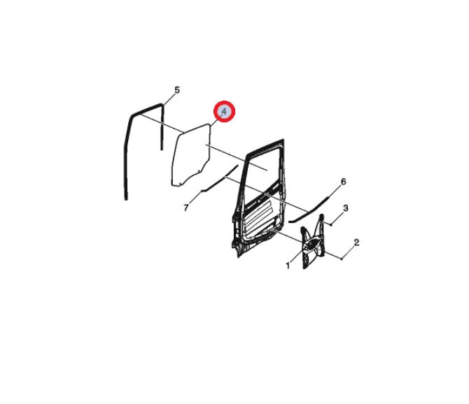 Szyba boczna lewa 7482396702