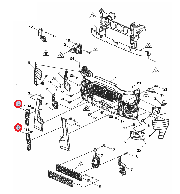 Zaślepka zderzaka prawa 7484902229
