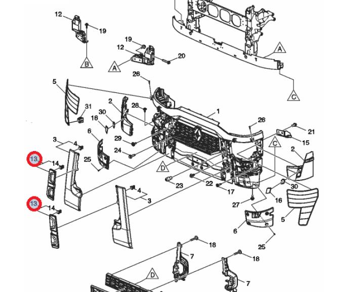Zaślepka zderzaka prawa 7484902229