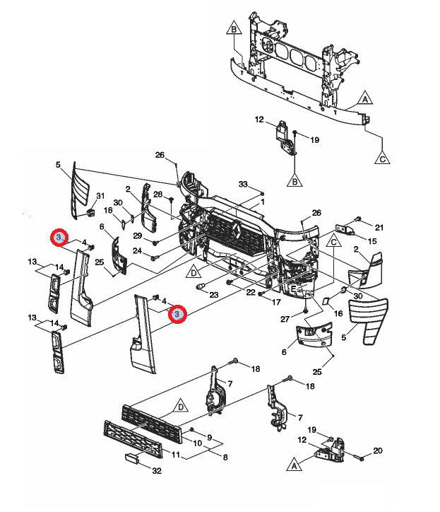 Zderzak lewy 7484906031