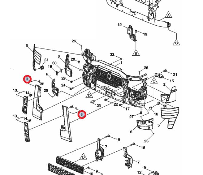Zderzak lewy 7484906031