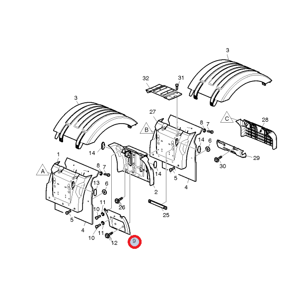 Wzmocnienie błotnika tył 21094447