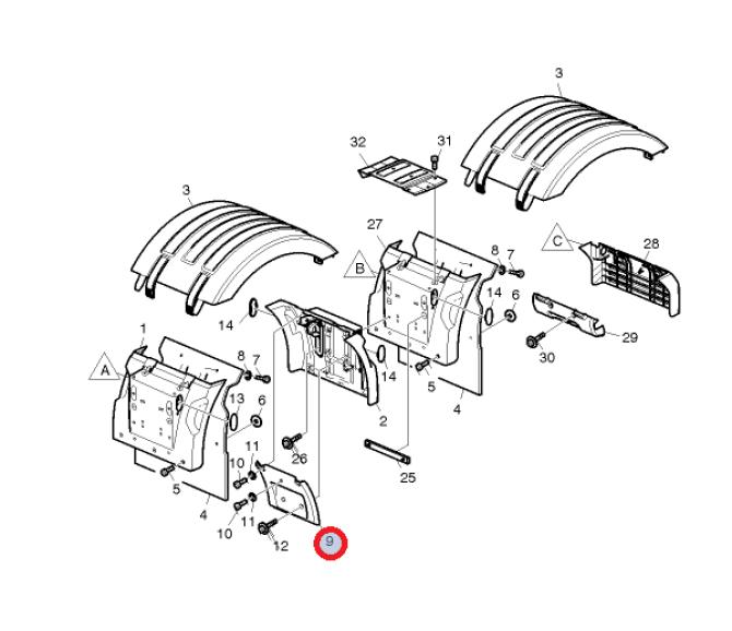 Wzmocnienie błotnika tył 21094447