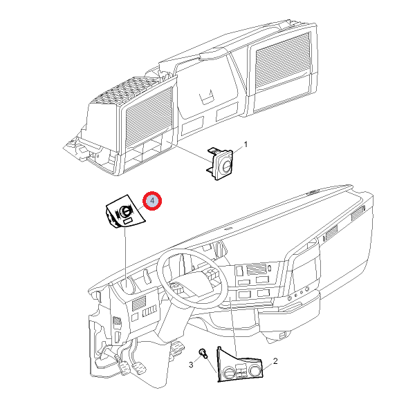 Panel włączników świateł Volvo