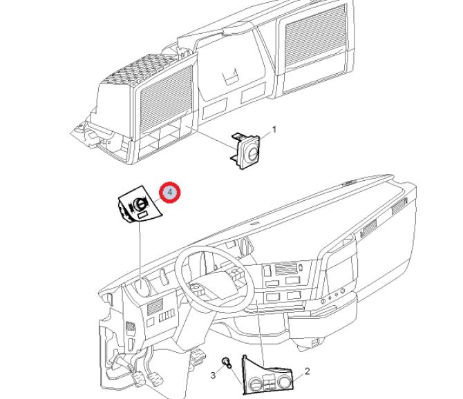 Panel włączników świateł Volvo