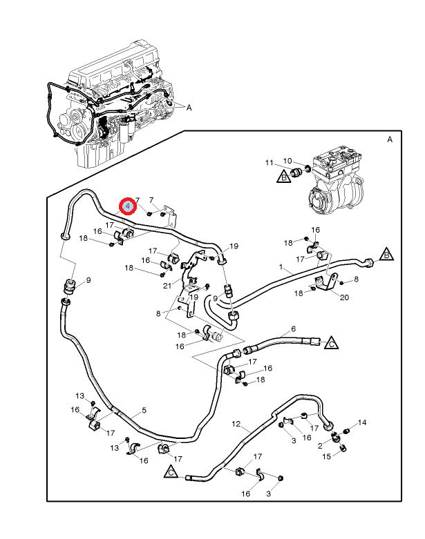 Przewód powietrza sprężarki