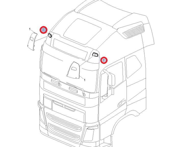 Lampa pozycyjna dach lh