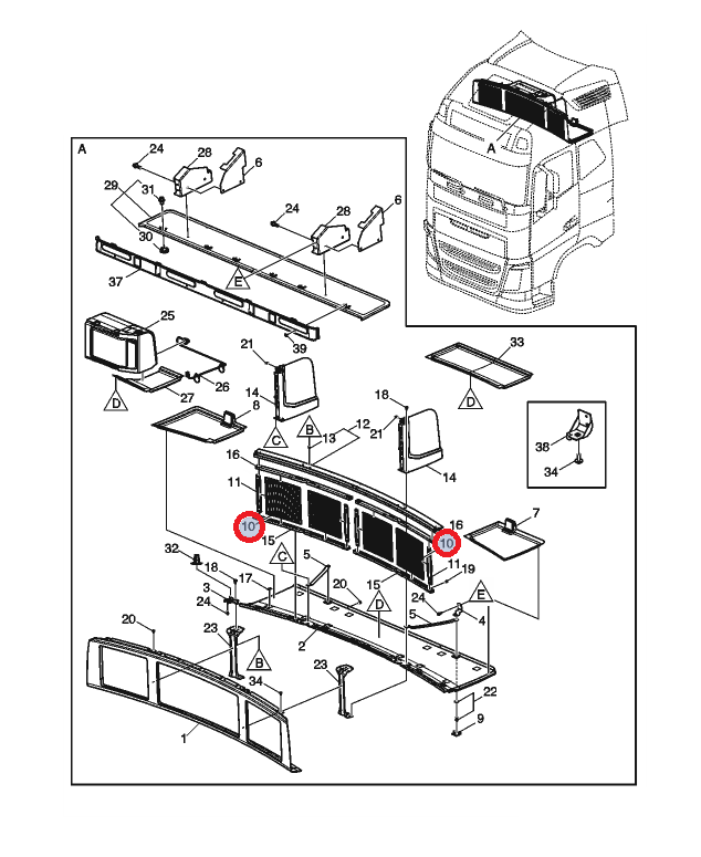 Roleta schowka górnego 23535317