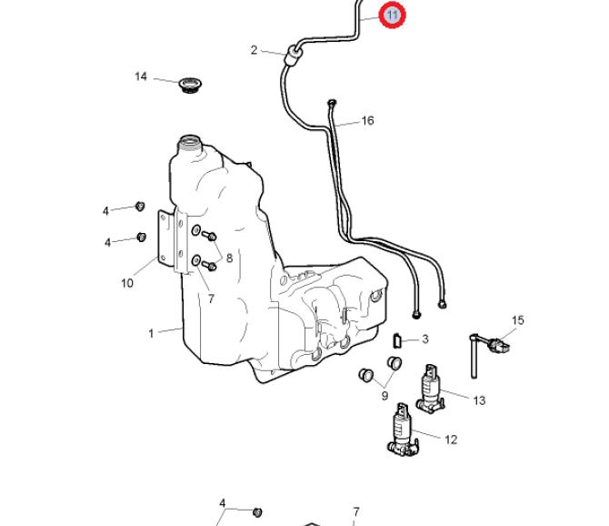 Przewód spryskiwacza