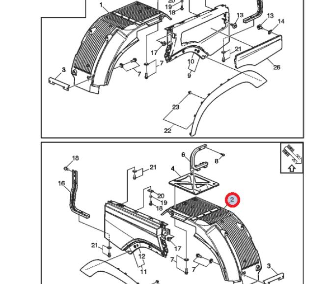 Nadkole przód prawe FH4 82141524