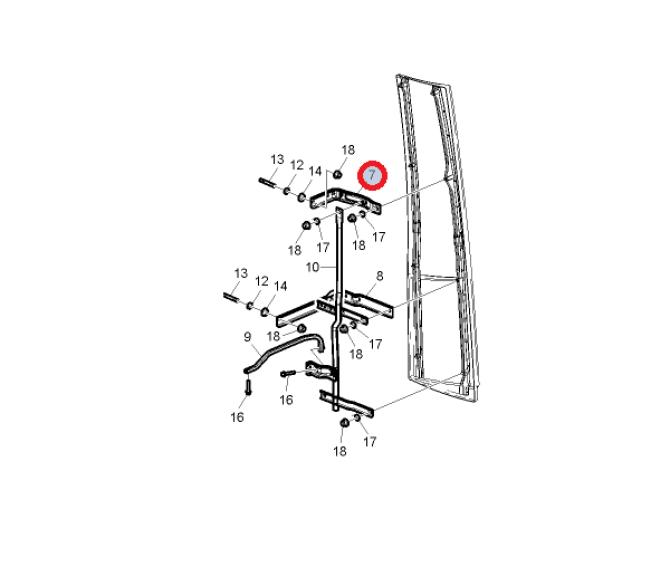 Wspornik spojler boku kabiny 82338059