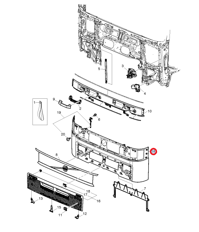 Panel przedni FH4 Euro 6 82360122