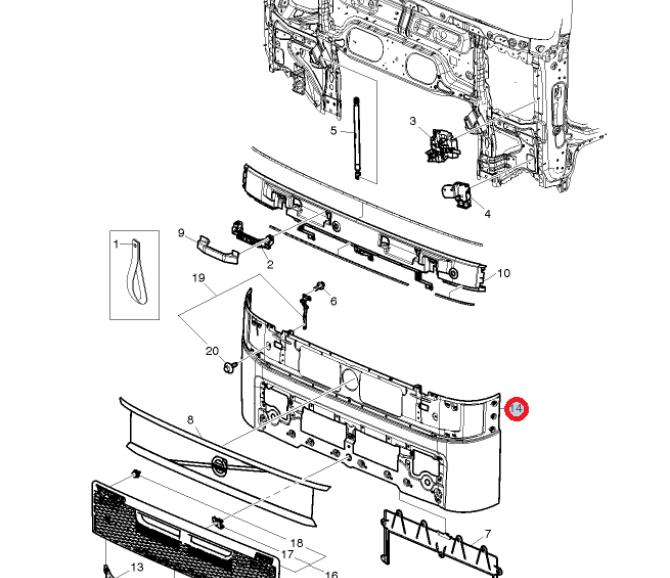 Panel przedni FH4 Euro 6 82360122