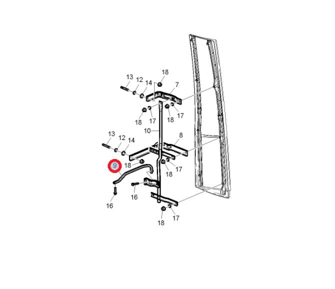 Wspornik spojlera prawego 82424223