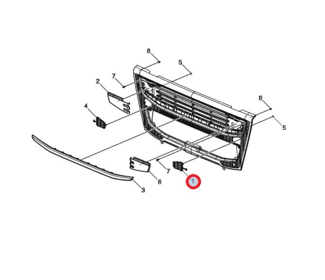 Zaślepka atrapy lewa FM4 82444204