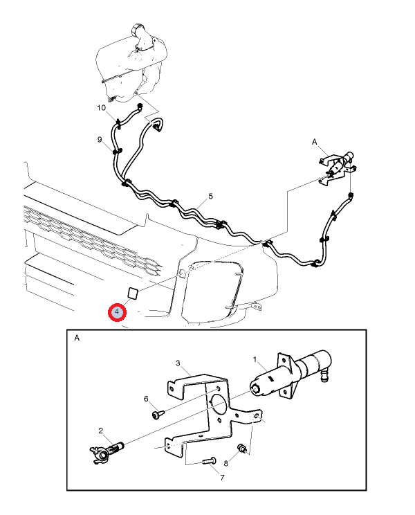 Zaślepka spryskiwaczy lewa 82528166
