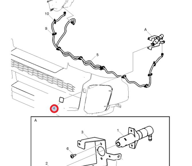Zaślepka spryskiwaczy lewa 82528166