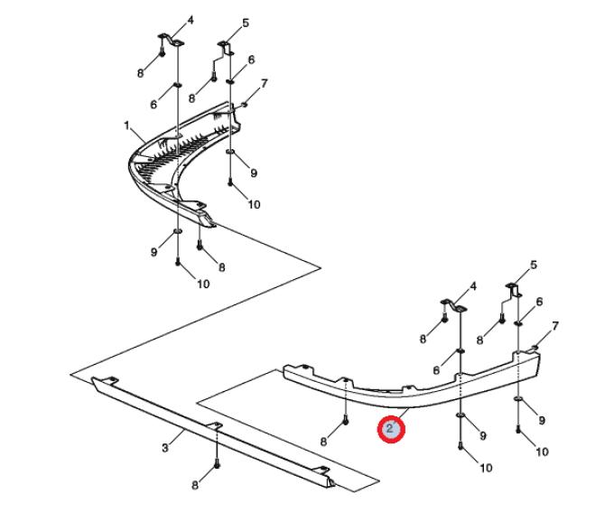 Owiewka pod zderzakiem lewa 82674760