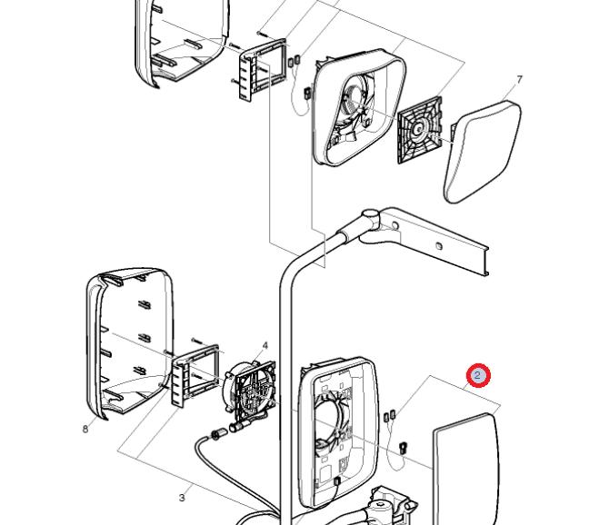 Szkło lusterka głównego 7420862795