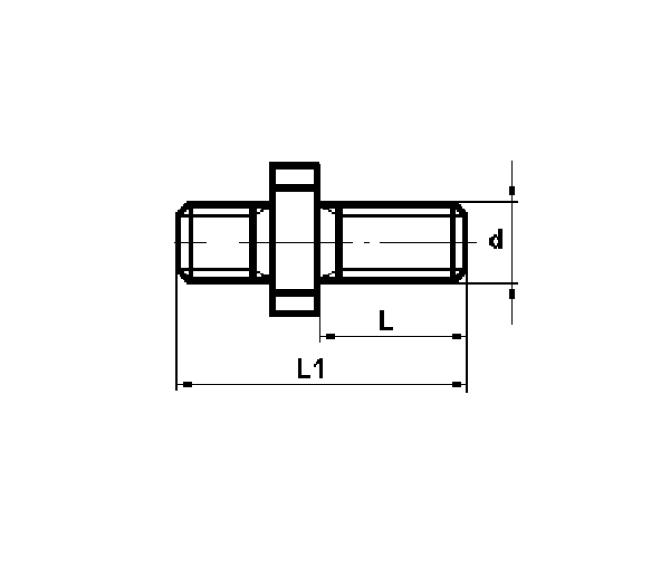 Śruba dwustronna m6x40,5