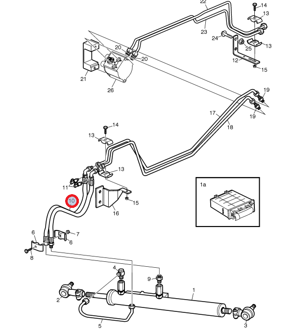 Przewód hydrauliczny osi