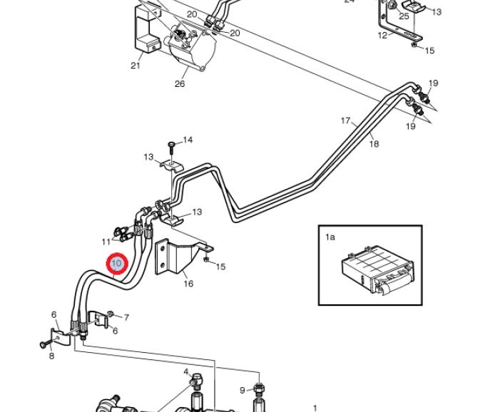 Przewód hydrauliczny osi