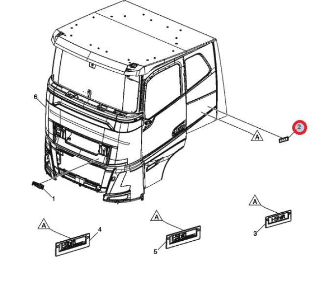 Emblemat "540" chrom 21443194