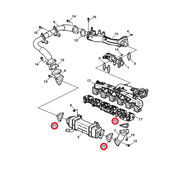 Uszczelka egr 22254065