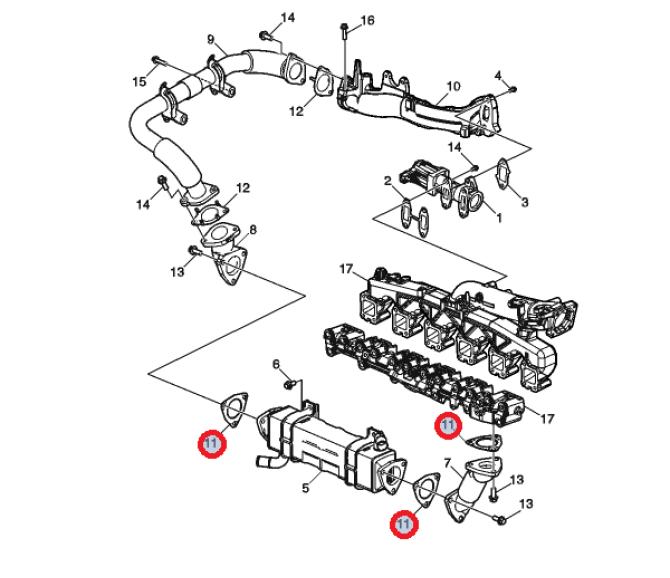 Uszczelka egr 22254065