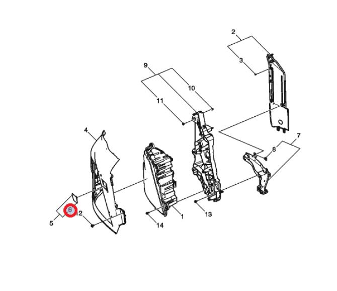 Zaślepka reflektora lh