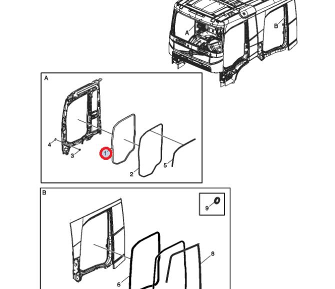 Uszczelka wnęki drzwi 84235793