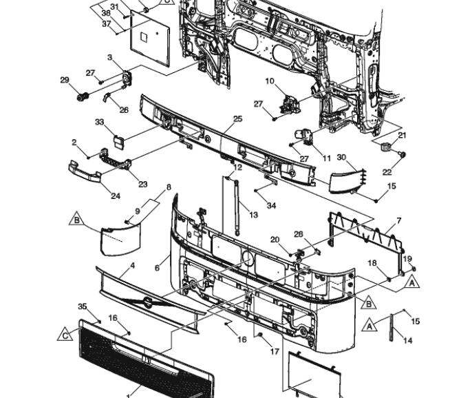Zaślepka atrapy lewa fh16 82381342