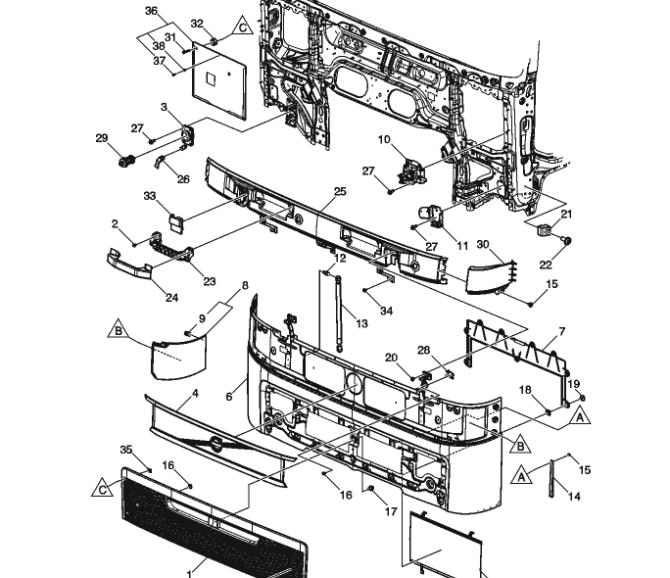 Zaślepka atrapy prawa fh16 82381347