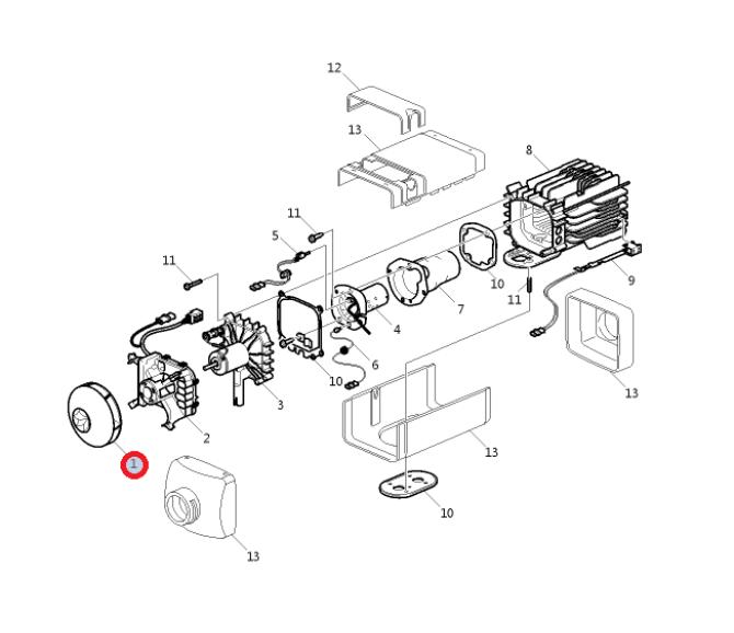 Koło wentylatora ogrzewanie 82382156