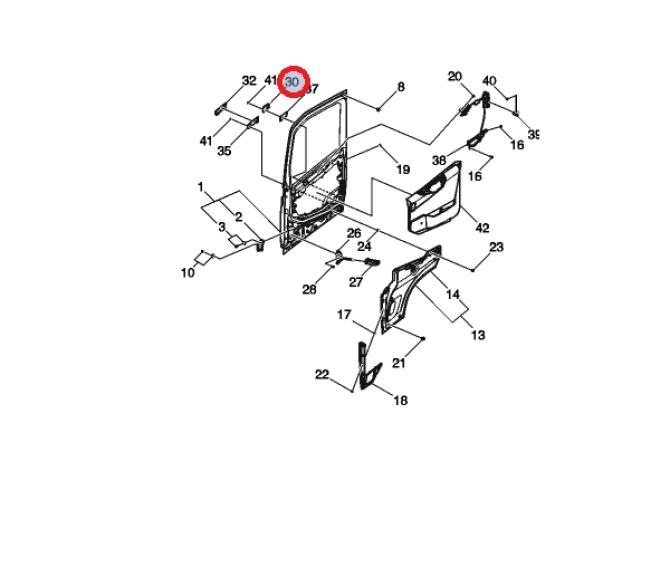 Zaślepka zamka drzwi prawego 82412203