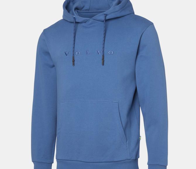 Bluza z kapturem - Volvo Word Mark - Niebieska - L