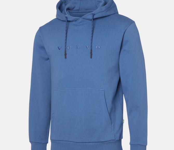 Bluza z kapturem - Volvo Word Mark - Niebieska - M